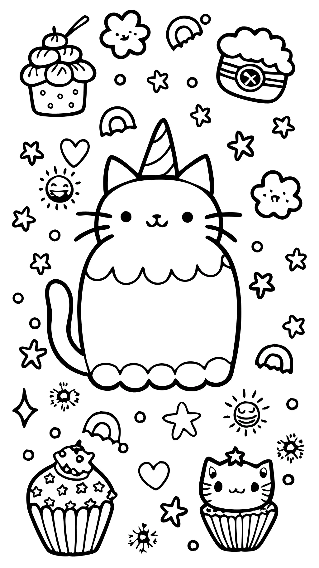 pusheen coloring pages